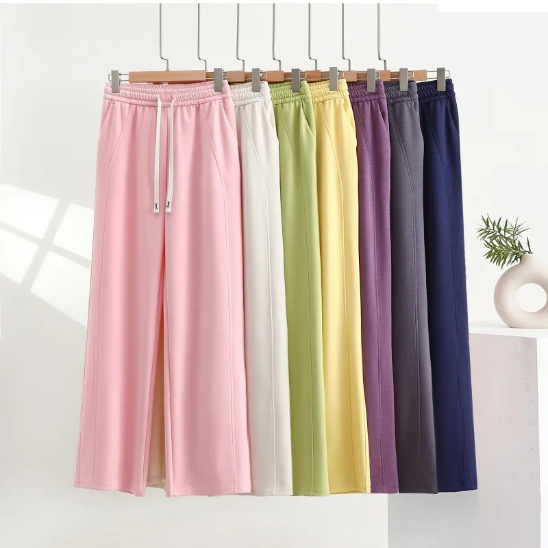 Spring Autumn Pants for Women Casual Loose Full Length Baggy Trousers Streetwear Korean Straight Pants Female Elegant Clothing
Spring Autumn Pants for Women Casual Loose Full Length Baggy Trousers Streetwear Korean Straight Pants Female Elegant Clothing