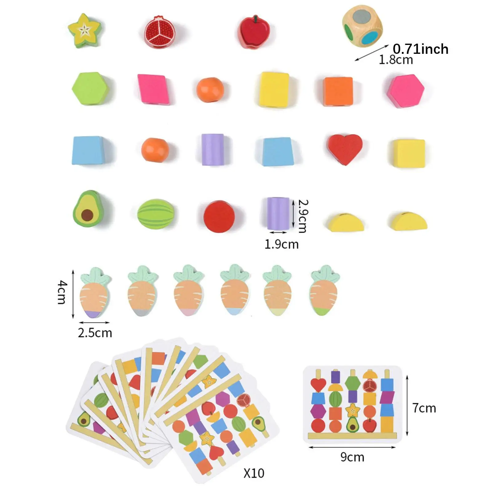 Montessori Wooden Beads Sequencing Toy Lacing Beads Preschool Learning Toy Matching Shapes Stacking Toy for 1 2 3 4 5 6 Kids
Montessori Wooden Beads Sequencing Toy Lacing Beads Preschool Learning Toy Matching Shapes Stacking Toy for 1 2 3 4 5 6 Kids