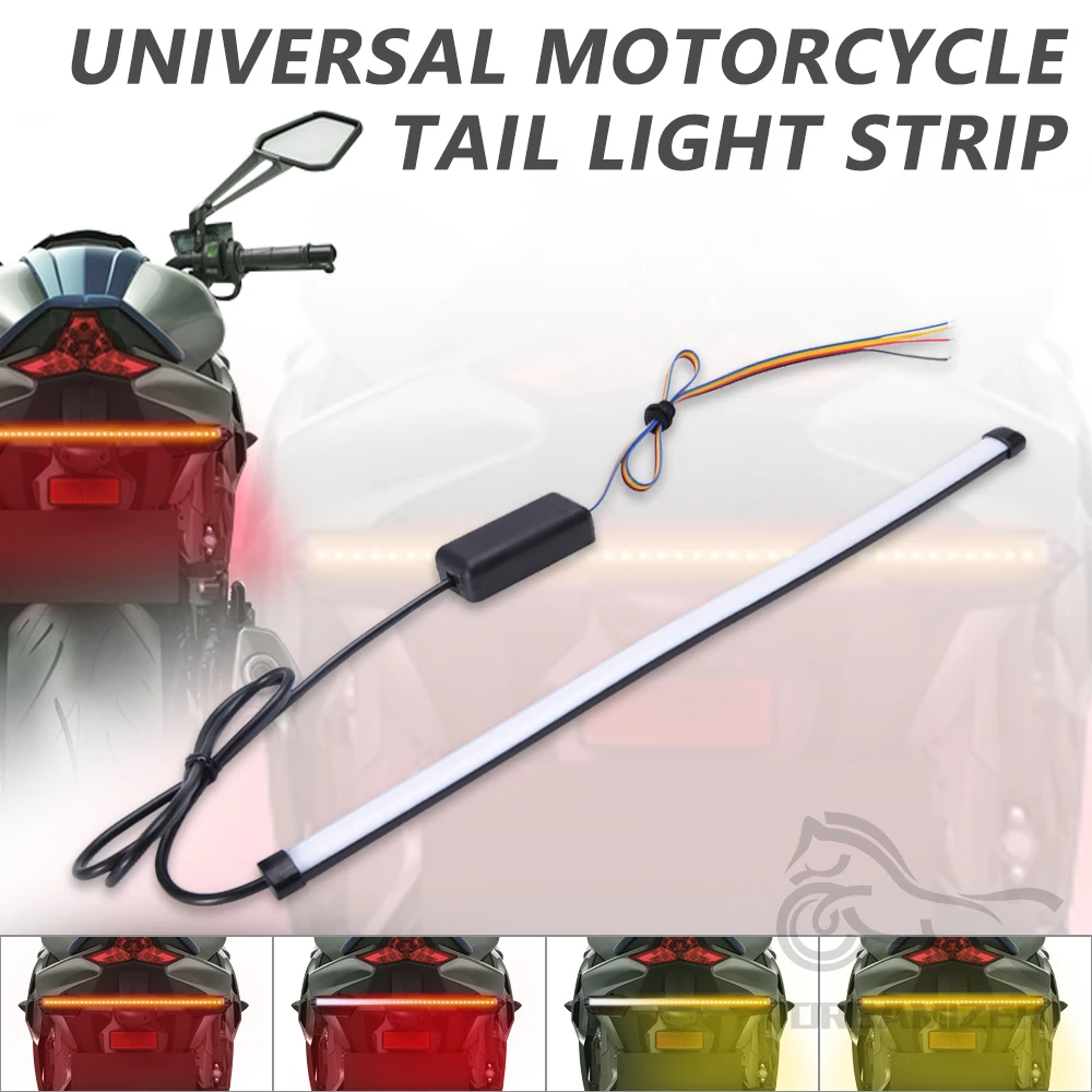 Motorcycle Strip LED Tail Light Indicator Brake Stop Turn Signals Amber + Red Lamp for ATVs Mopeds Scooters Snowmobiles
Motorcycle Strip LED Tail Light Indicator Brake Stop Turn Signals Amber + Red Lamp for ATVs Mopeds Scooters Snowmobiles