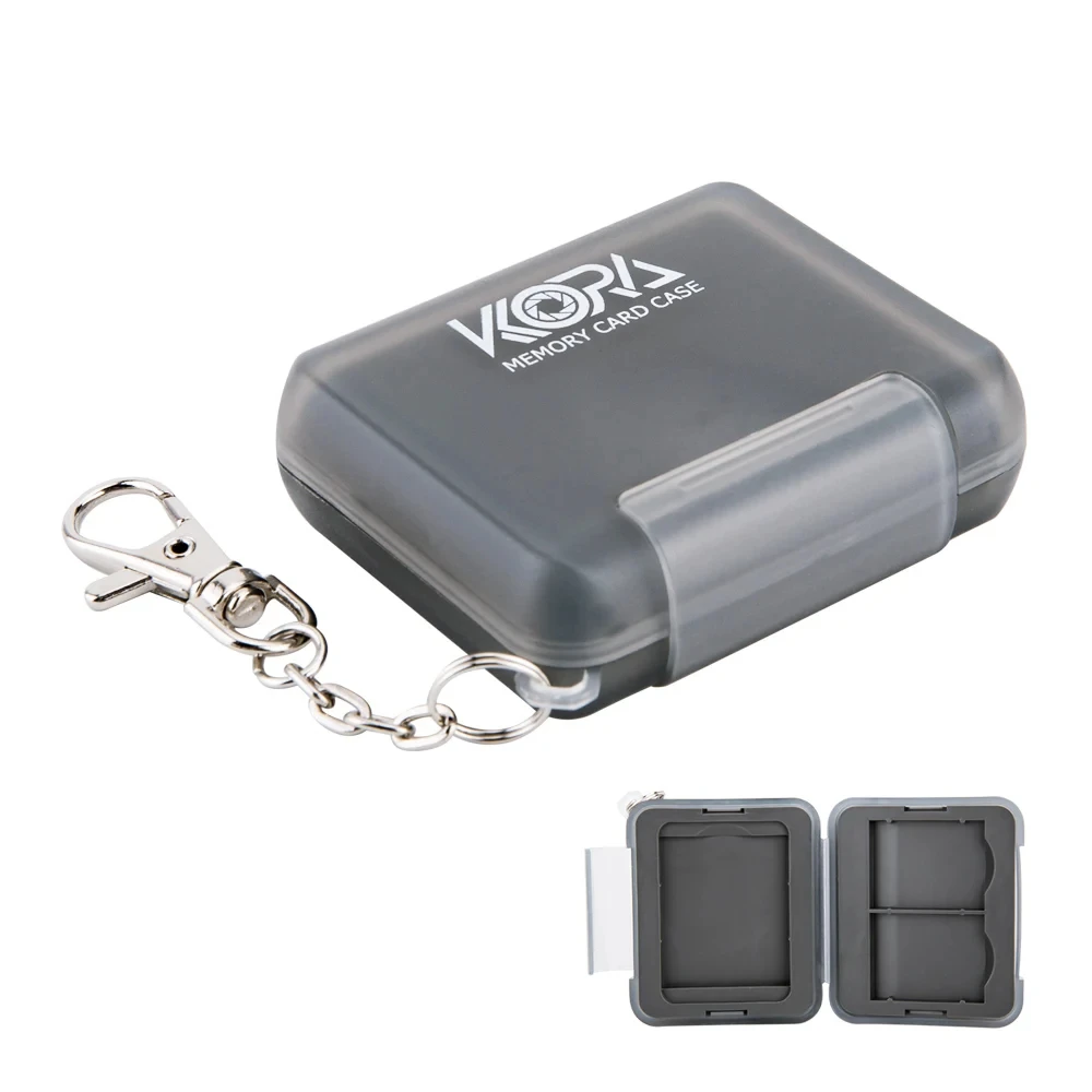 Portable 3 Slots Memory Card Case for 1 CF Card & 2 SD Cards, Memory Card Hard Carrying Box Keeper Protector With a Carabiner
Portable 3 Slots Memory Card Case for 1 CF Card & 2 SD Cards, Memory Card Hard Carrying Box Keeper Protector With a Carabiner