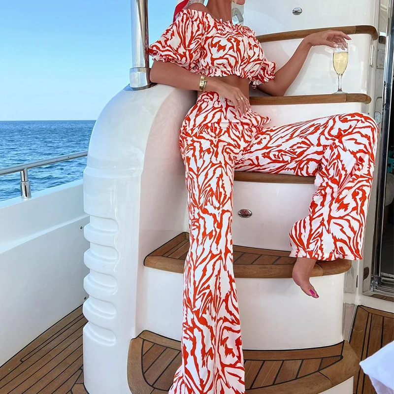 FD993 New 2024 Summer Women's Clothing Temperament One Shoulder Short Sleeved Fashionable Printed Pants Two-Piece Set
FD993 New 2024 Summer Women's Clothing Temperament One Shoulder Short Sleeved Fashionable Printed Pants Two-Piece Set