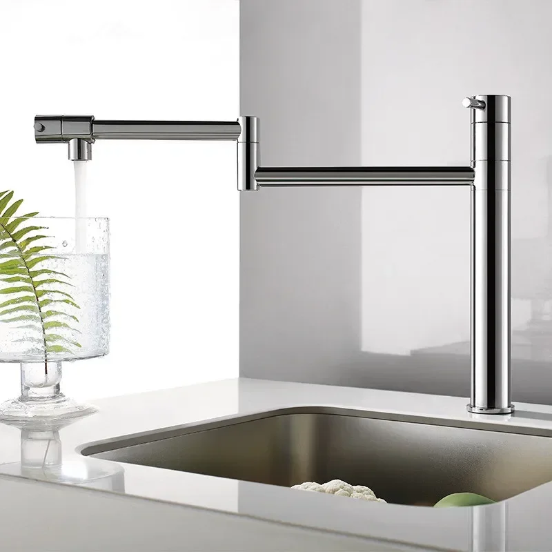 Foldable Kitchen Faucet Hot and Cold Sink Tap 360 Degree Chrome Mixer Brass Material Deck Mounted
Foldable Kitchen Faucet Hot and Cold Sink Tap 360 Degree Chrome Mixer Brass Material Deck Mounted