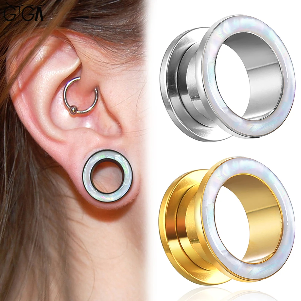 Giga 2PCS Round White Shell Ear Tunnels Plugs Stainless Steel Ear Gauges Expander Body Piercing Jewelry Elegant
Giga 2PCS Round White Shell Ear Tunnels Plugs Stainless Steel Ear Gauges Expander Body Piercing Jewelry Elegant