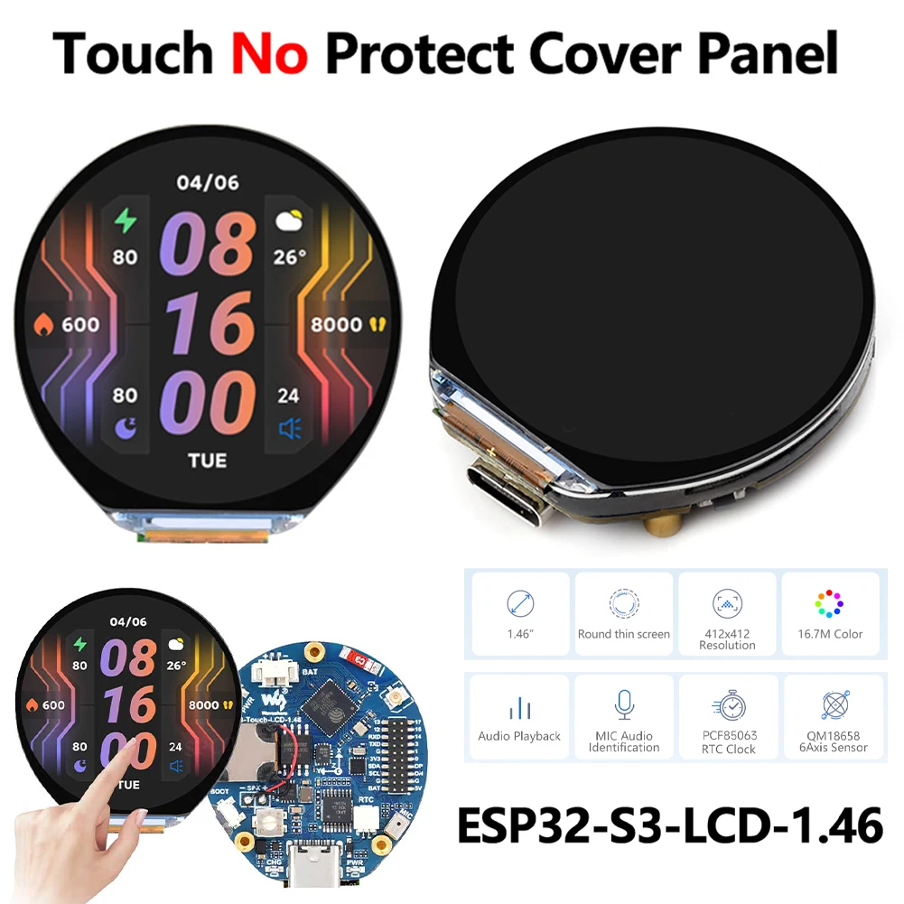 Support WiFi Microcontroller Development Board Bluetooth-Compatible Round Display Development Board ESP32-S3 Development Board
Support WiFi Microcontroller Development Board Bluetooth-Compatible Round Display Development Board ESP32-S3 Development Board