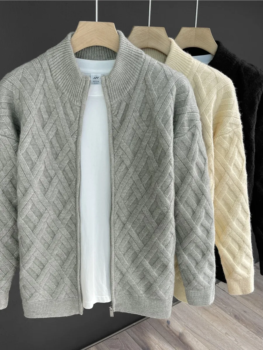 Warm Knitted Cardigan Long Sve Men's Faionable Casual All-Match Autumn Winter New Arrival Color Versatile Outerwear
Warm Knitted Cardigan Long Sve Men's Faionable Casual All-Match Autumn Winter New Arrival Color Versatile Outerwear