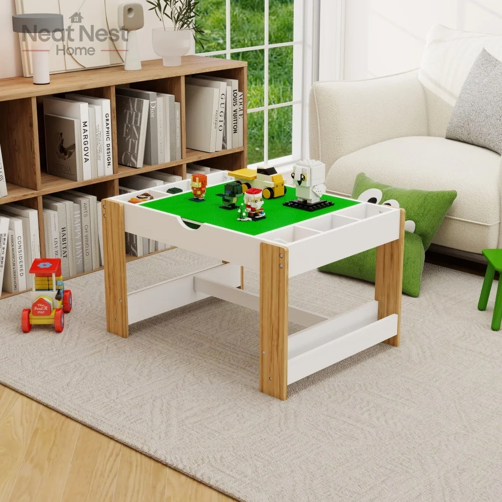 Kids 2 in 1 Play Table,7 Storage Compartments,Compatible with LEGO Building Block,Modern Activity Learning Table Game Furniture
Kids 2 in 1 Play Table,7 Storage Compartments,Compatible with LEGO Building Block,Modern Activity Learning Table Game Furniture