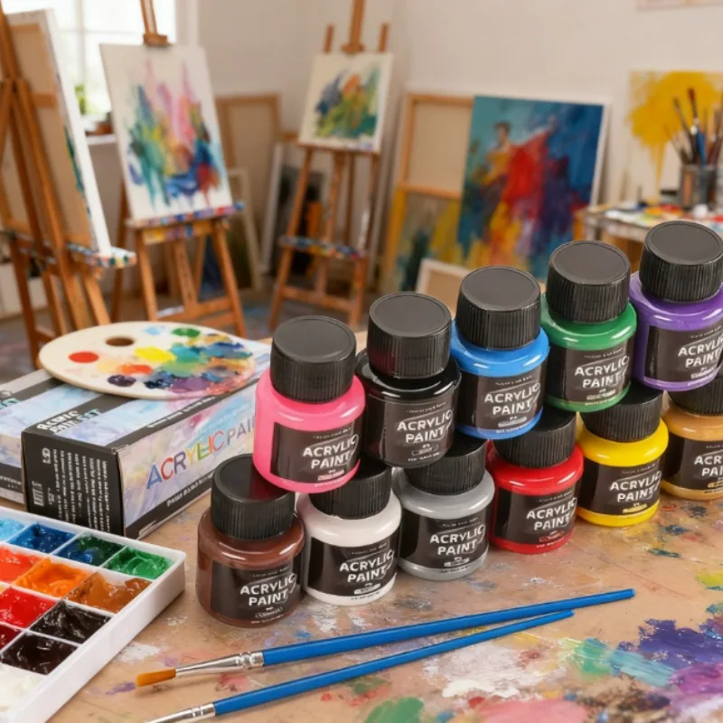 12-color Acrylic Textile Pigment Set 25ml Washable Personalized Diy Painting Graffiti Pigment
12-color Acrylic Textile Pigment Set 25ml Washable Personalized Diy Painting Graffiti Pigment