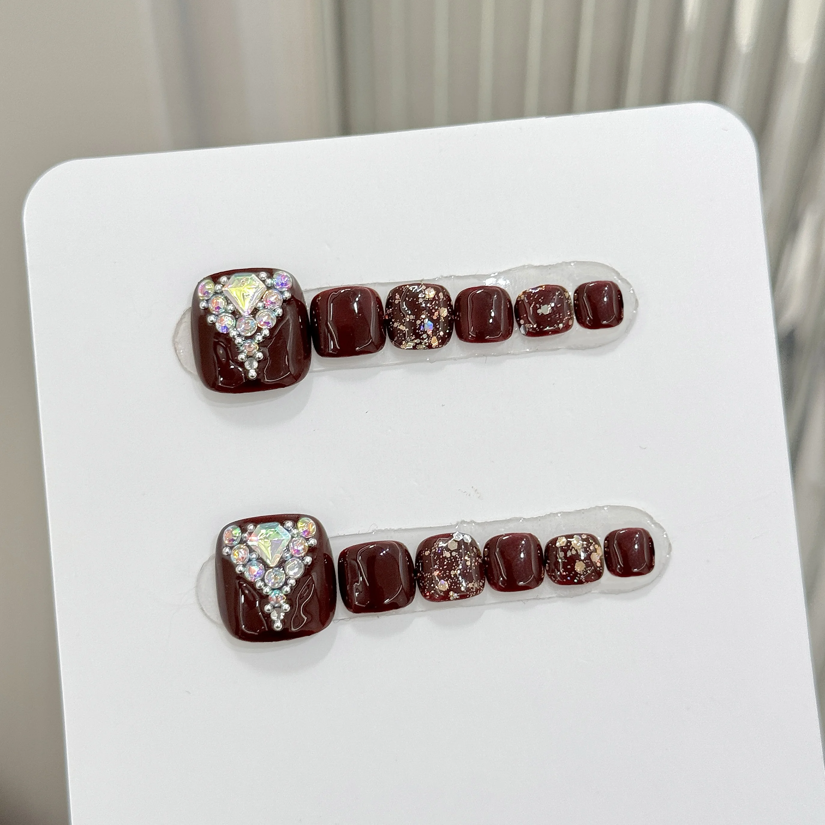 12pcs Handmade Pressed Foot Nail Art,Beautiful Fake Foot Nail,Shiny Brown Gold Glitter Full Of Sequins,Suitable For Women To Use
12pcs Handmade Pressed Foot Nail Art,Beautiful Fake Foot Nail,Shiny Brown Gold Glitter Full Of Sequins,Suitable For Women To Use
