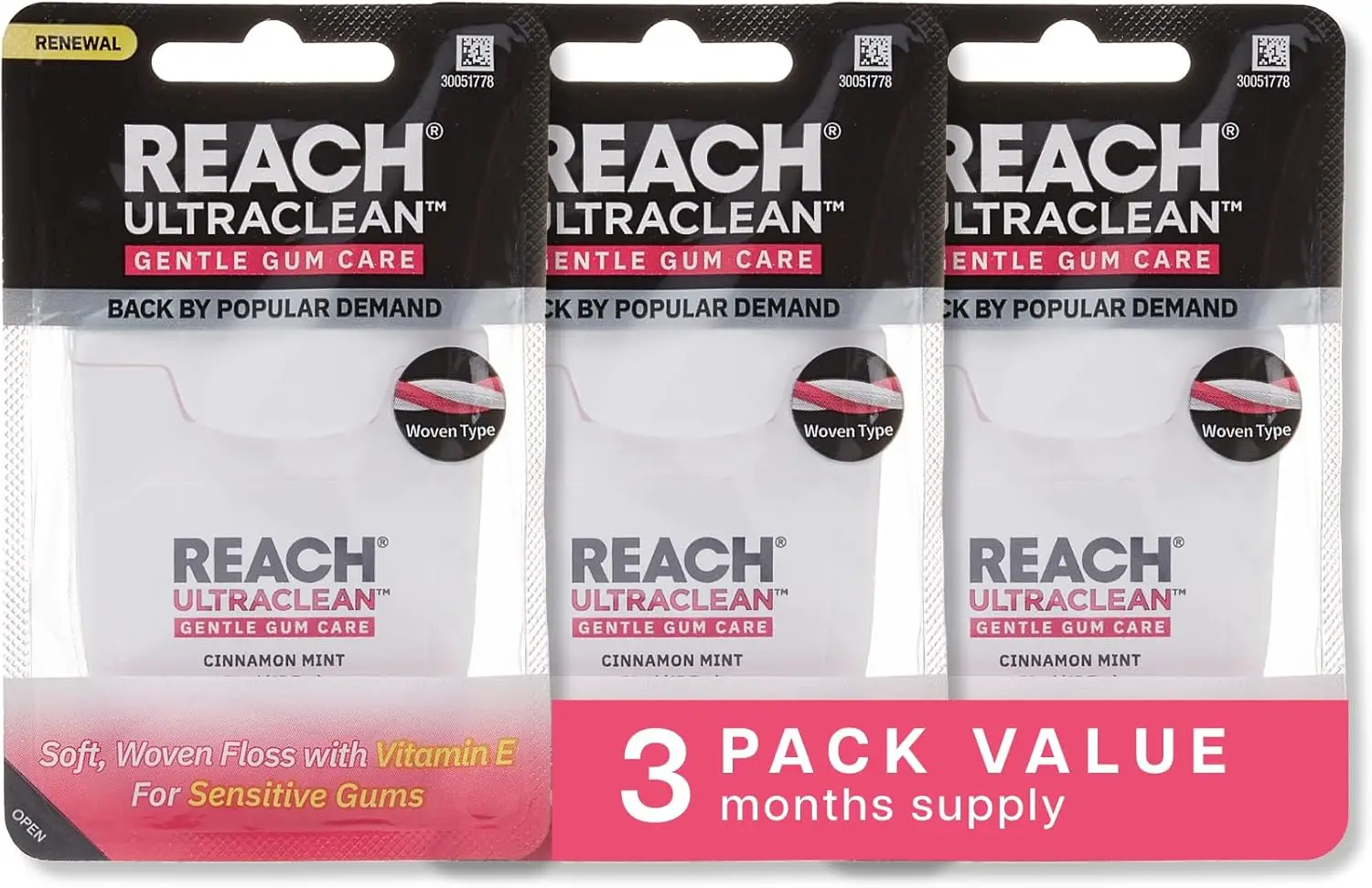 Gentle Expanding Floss for Sensitive Gums, Cinnamon Mint, 3-Pack
Gentle Expanding Floss for Sensitive Gums, Cinnamon Mint, 3-Pack