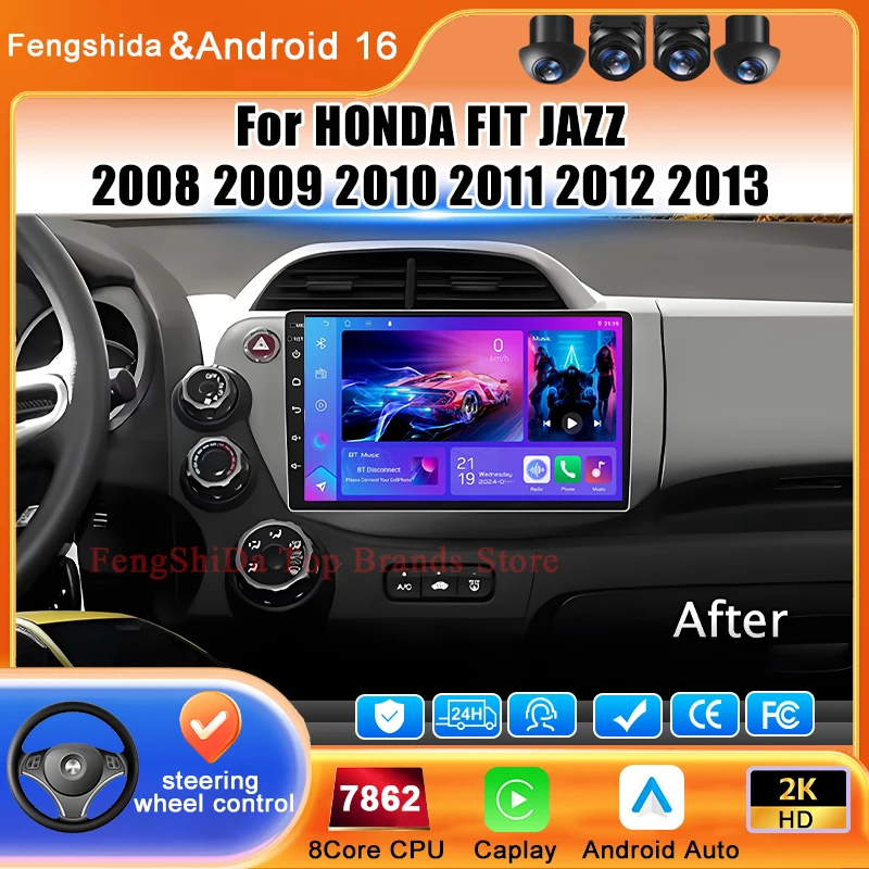 Android Auto wifi Car Radio For Honda Fit JAZZ 2007 - 2013 Multimedia Video PlayerGPS Stereo Navigation 4G Head Unit No 2din dvd
Android Auto wifi Car Radio For Honda Fit JAZZ 2007 - 2013 Multimedia Video PlayerGPS Stereo Navigation 4G Head Unit No 2din dvd