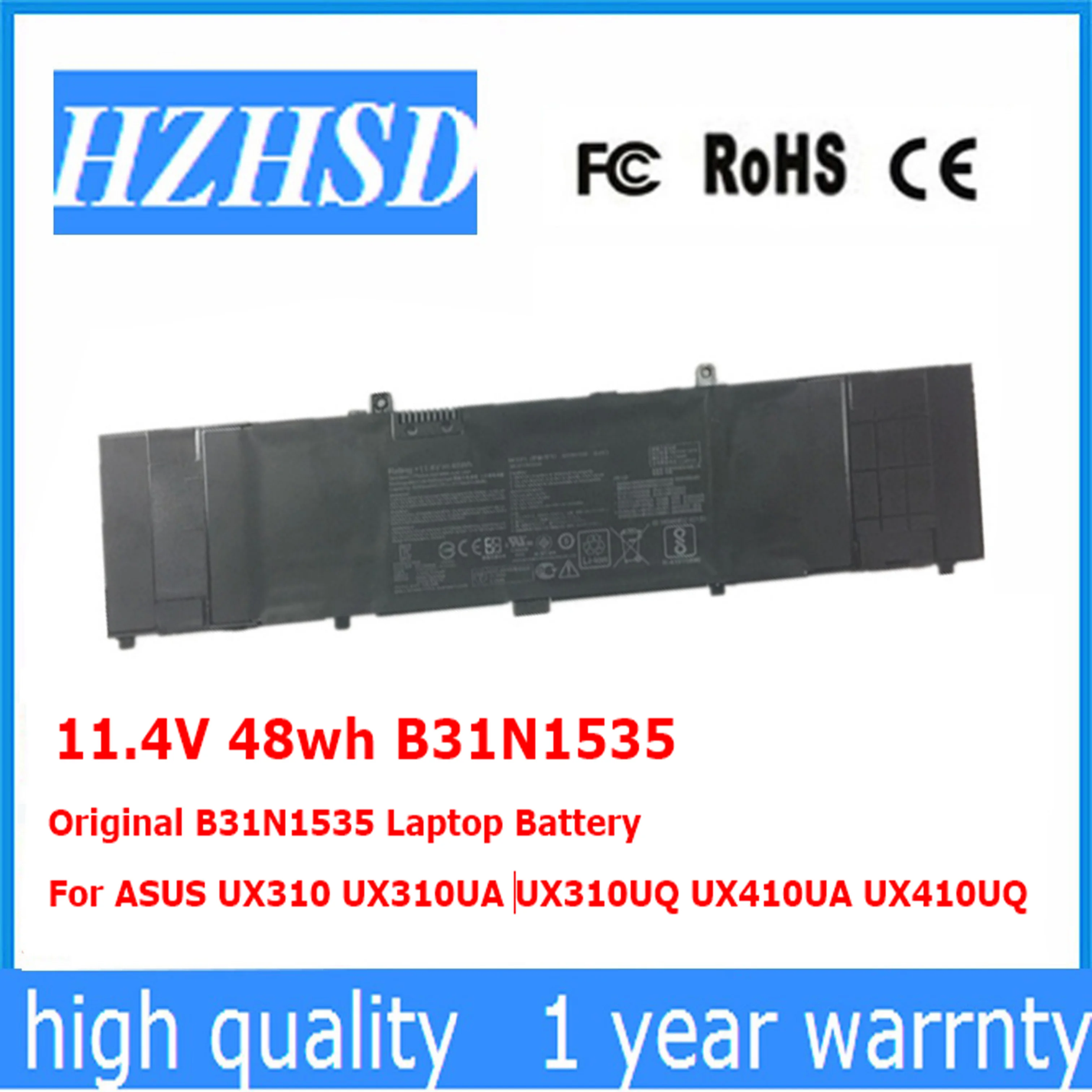 Оригинальная модель B31N1535, 11,4 в, 48 Вт/ч, стандартная модель UX310, UX310UA, UX310UQ, UX410, UX410U, UX410UA, UX410UQ, U4000U, U400UQ, RX310U
Оригинальная модель B31N1535, 11,4 в, 48 Вт/ч, стандартная модель UX310, UX310UA, UX310UQ, UX410, UX410U, UX410UA, UX410UQ, U4000U, U400UQ, RX310U