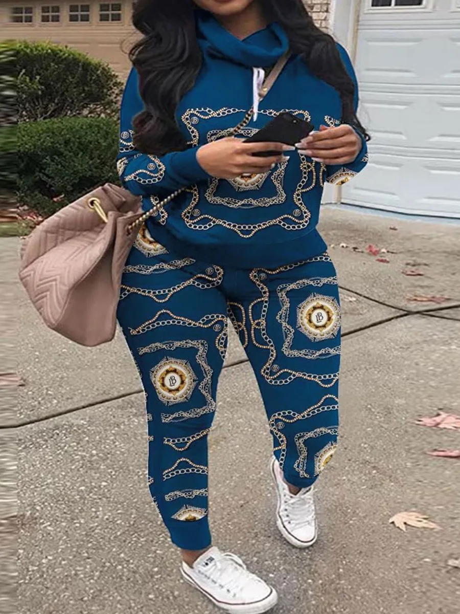 LW Plus Size 2023 Women's Tracksuit Chain Print Drawstring Pants Set Female Autumn Sport Pants for Women Two Piece Pants Sets
LW Plus Size 2023 Women's Tracksuit Chain Print Drawstring Pants Set Female Autumn Sport Pants for Women Two Piece Pants Sets