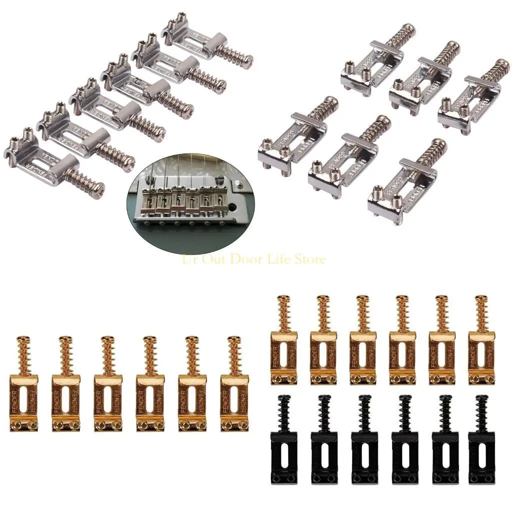 77UF 6Pcs/set Guitar Bridge Roller Saddle with Spring Screws Tremolo for Electric Guitar Parts Accessories Bridge Saddles
77UF 6Pcs/set Guitar Bridge Roller Saddle with Spring Screws Tremolo for Electric Guitar Parts Accessories Bridge Saddles