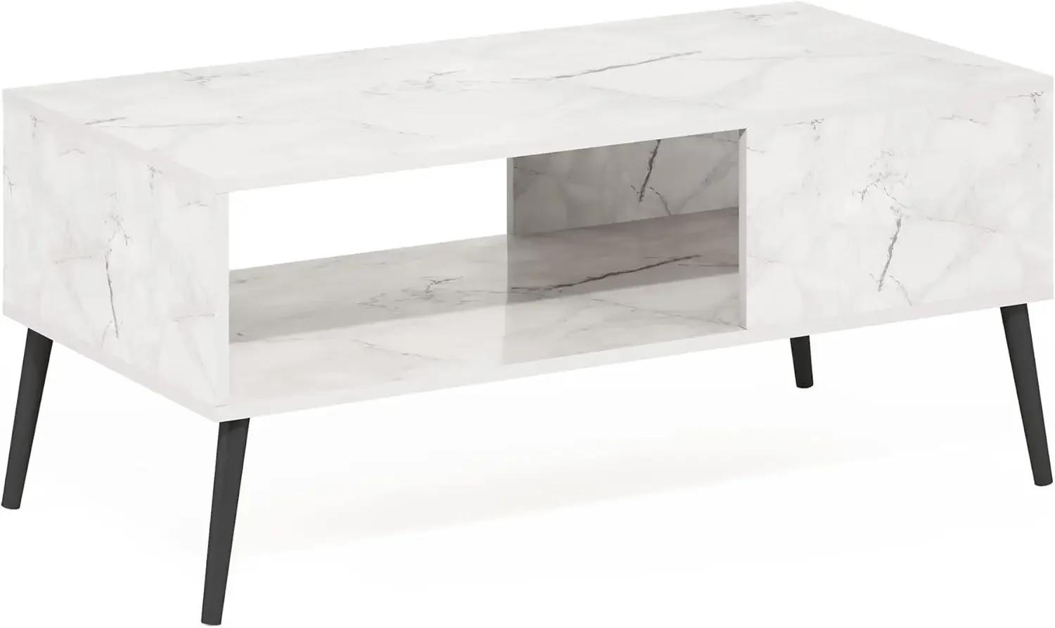 Furinno Claude Mid Century Style Coffee Table with Wood Legs, Marble White
Furinno Claude Mid Century Style Coffee Table with Wood Legs, Marble White