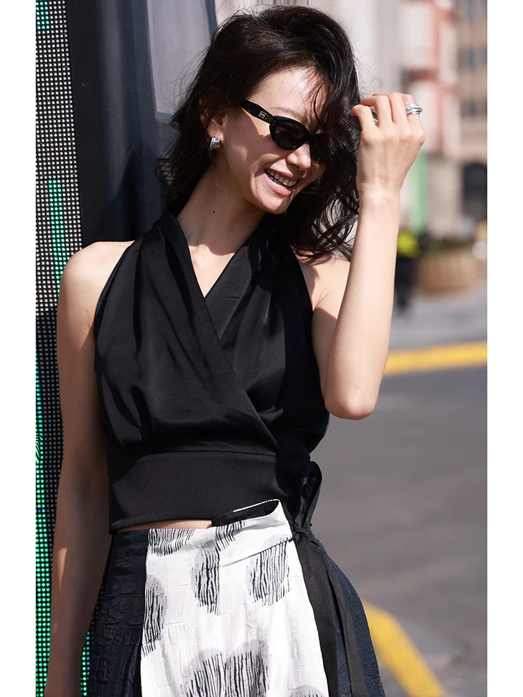 Faionable Summer Streetwear V-Ne Acetate Double-Sided Satin No-Sve Hanging Ne Vest by FANNIU Sli Versatile Strap...
Faionable Summer Streetwear V-Ne Acetate Double-Sided Satin No-Sve Hanging Ne Vest by FANNIU Sli Versatile Strap...