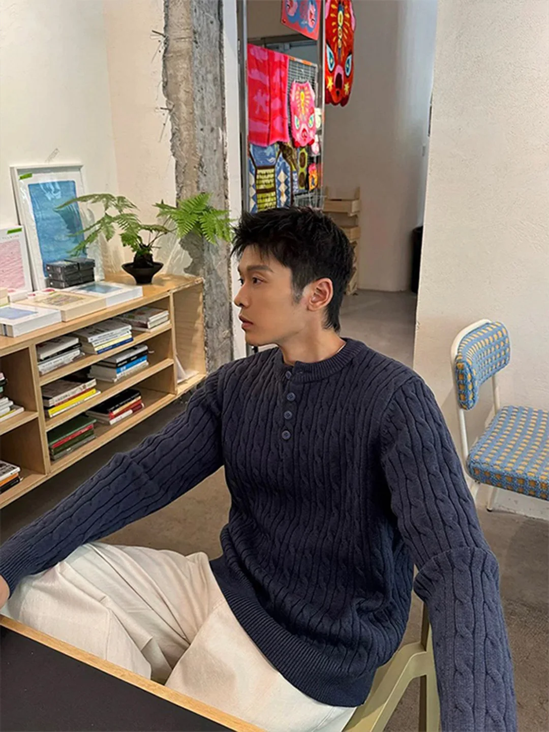 American Style Henry Collar Sweater Men's Autumn Winter Loose Lazy Style Knitted Shirt Soft Warm Casual Fashion Urban Youth
American Style Henry Collar Sweater Men's Autumn Winter Loose Lazy Style Knitted Shirt Soft Warm Casual Fashion Urban Youth