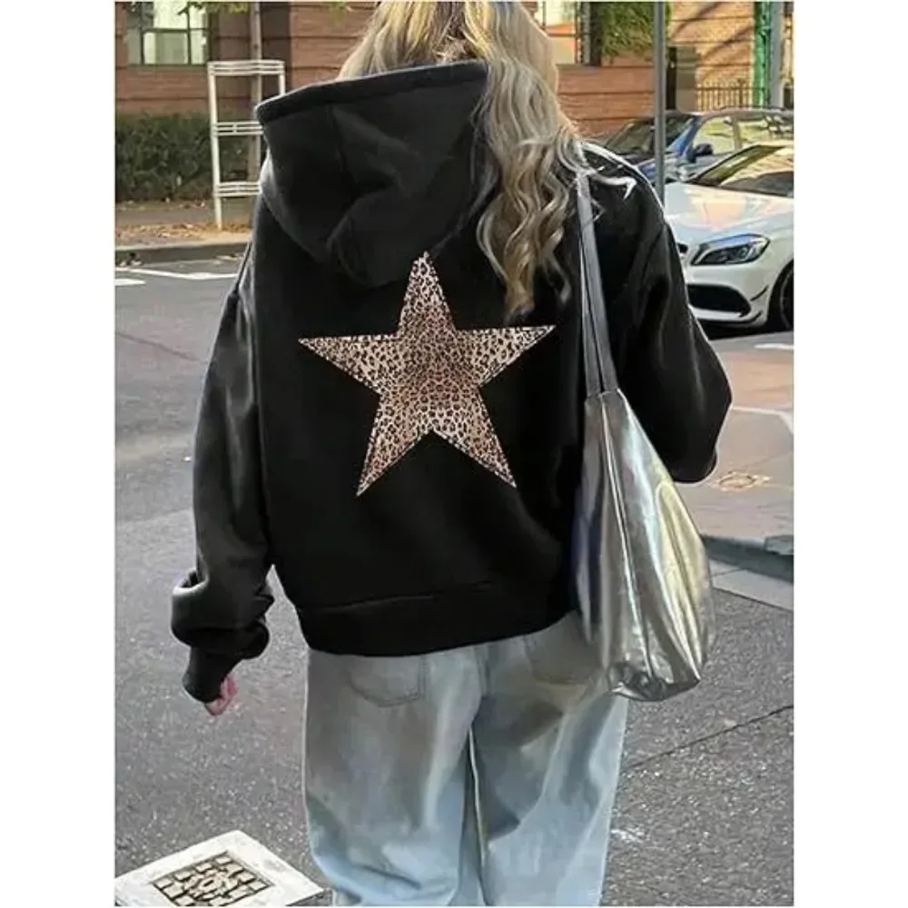 Уличная мода, повседневная женская толстовка в стиле хип-хоп Harajuku с леопардовым принтом Y2k
Уличная мода, повседневная женская толстовка в стиле хип-хоп Harajuku с леопардовым принтом Y2k