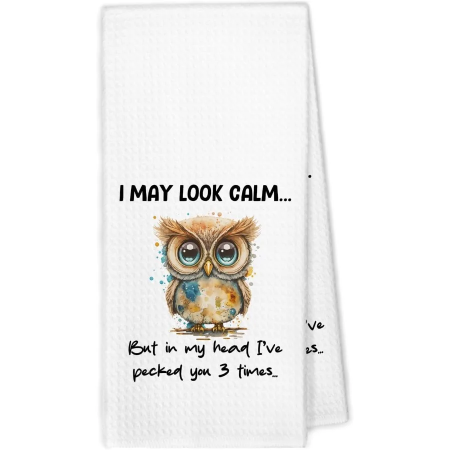 Funny Owl Kitchen Towels Owl Decor Dish Hand Tea Towels Owls Gifts for n Decorative Towel for Bathroom Kitchen I May Look Calm
Funny Owl Kitchen Towels Owl Decor Dish Hand Tea Towels Owls Gifts for n Decorative Towel for Bathroom Kitchen I May Look Calm