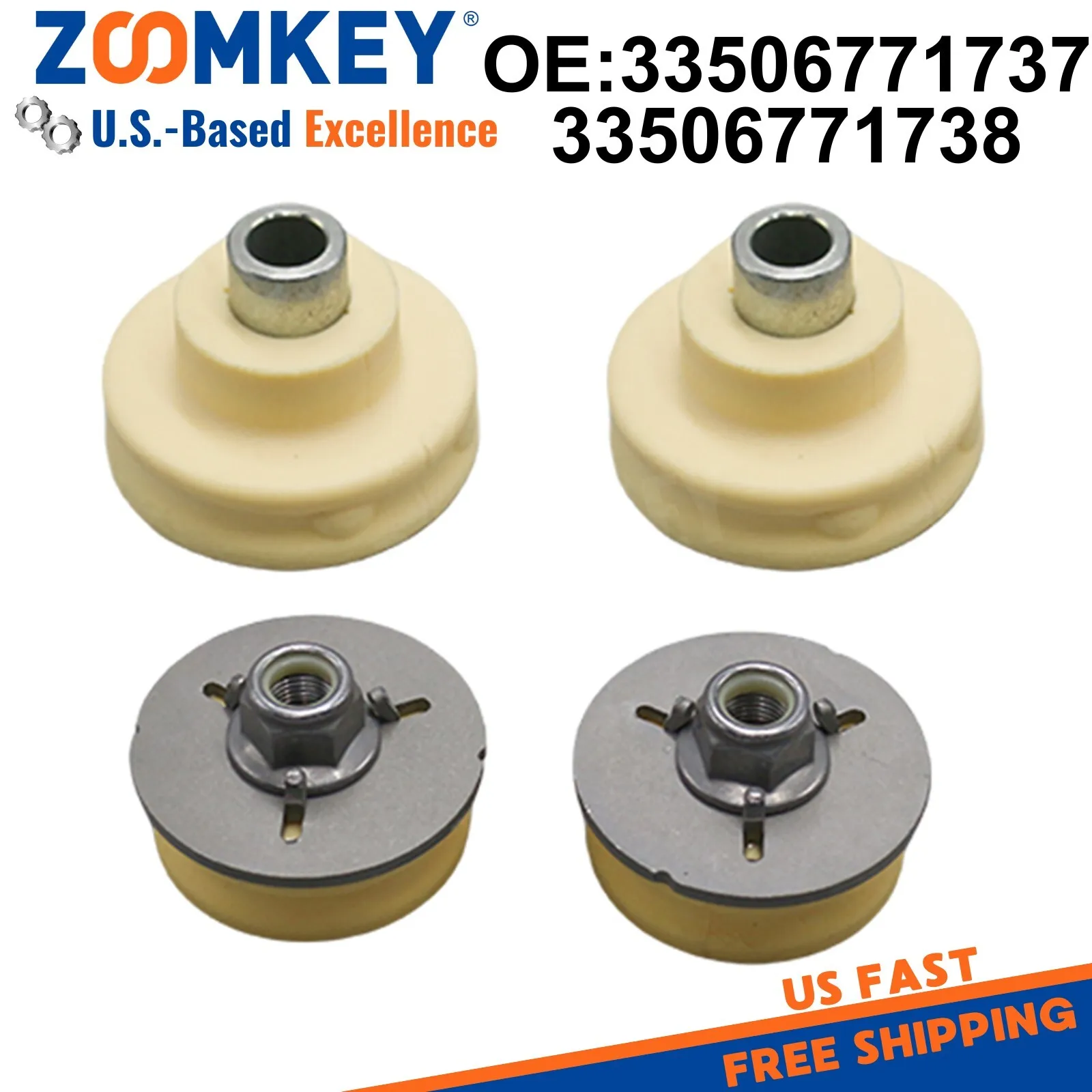 ZOOMKEY 4pcs Rear Shock Mounts Set Upper Lower Fit For BMW 335d 335i 335is M3 33506771738 33506771737
ZOOMKEY 4pcs Rear Shock Mounts Set Upper Lower Fit For BMW 335d 335i 335is M3 33506771738 33506771737