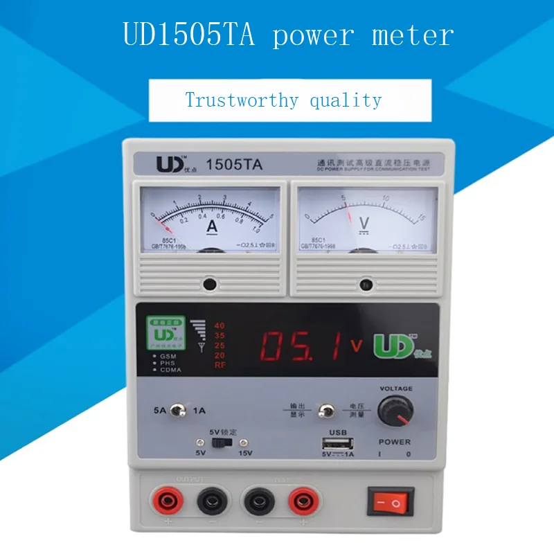 Блок питания для ремонта мобильных телефонов UD-1505TA 15В 5А, регулируемый, с цифровым дисплеем и измерителем мощности
Блок питания для ремонта мобильных телефонов UD-1505TA 15В 5А, регулируемый, с цифровым дисплеем и измерителем мощности