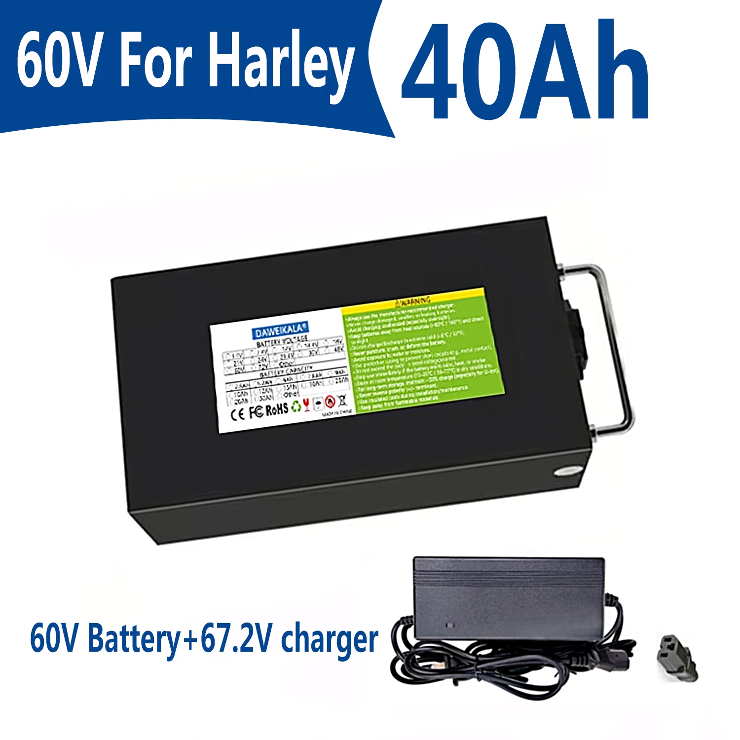 Литиевая батарея для электроскутера Harley 60V10Ah-40Ah 2000W для электросамоката Citycoco, складного двухколесного скутера, с бесплатным зарядным устройством
Литиевая батарея для электроскутера Harley 60V10Ah-40Ah 2000W для электросамоката Citycoco, складного двухколесного скутера, с бесплатным зарядным устройством