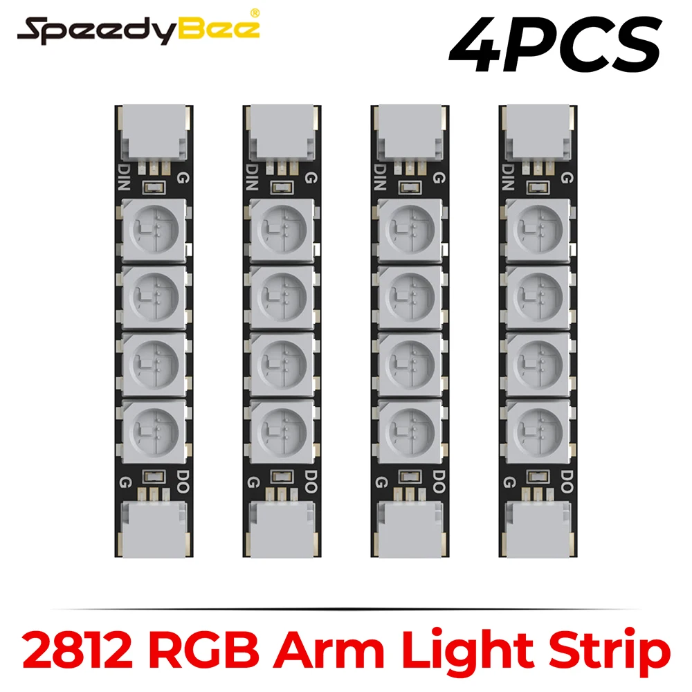 SpeedyBee LED Light 2812 LED Arm Light RGB Arm Light Strip Programable Two Ways to Connect 4PCS 2812 Arm LEDs For 2812 Aircraft
SpeedyBee LED Light 2812 LED Arm Light RGB Arm Light Strip Programable Two Ways to Connect 4PCS 2812 Arm LEDs For 2812 Aircraft