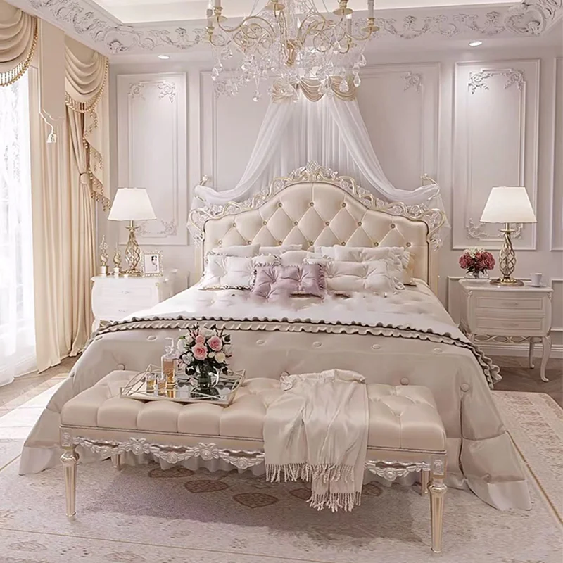 Neoclassical double bed high-end villa master bedroom European light luxury 1.8 meters wedding bed
Neoclassical double bed high-end villa master bedroom European light luxury 1.8 meters wedding bed