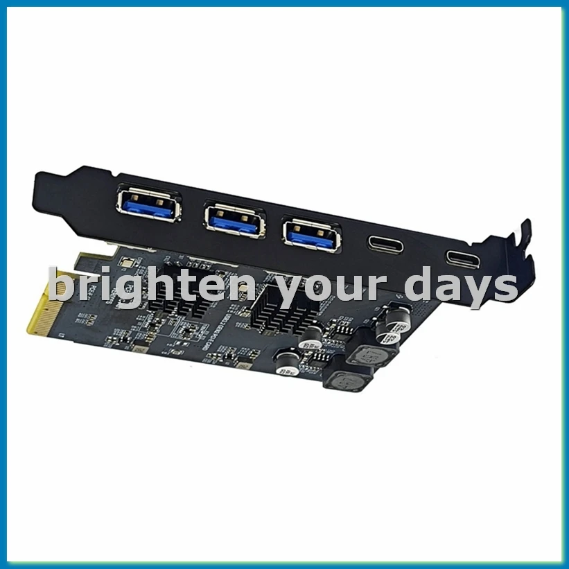 USB3.2 GEN2 Карта расширения PCIE 10 Гбит/с PCIE 4X на 2 порта типа C + 3-портовый адаптер USB-A Контроллер PCI-E 4X Riser Card-A79U
USB3.2 GEN2 Карта расширения PCIE 10 Гбит/с PCIE 4X на 2 порта типа C + 3-портовый адаптер USB-A Контроллер PCI-E 4X Riser Card-A79U