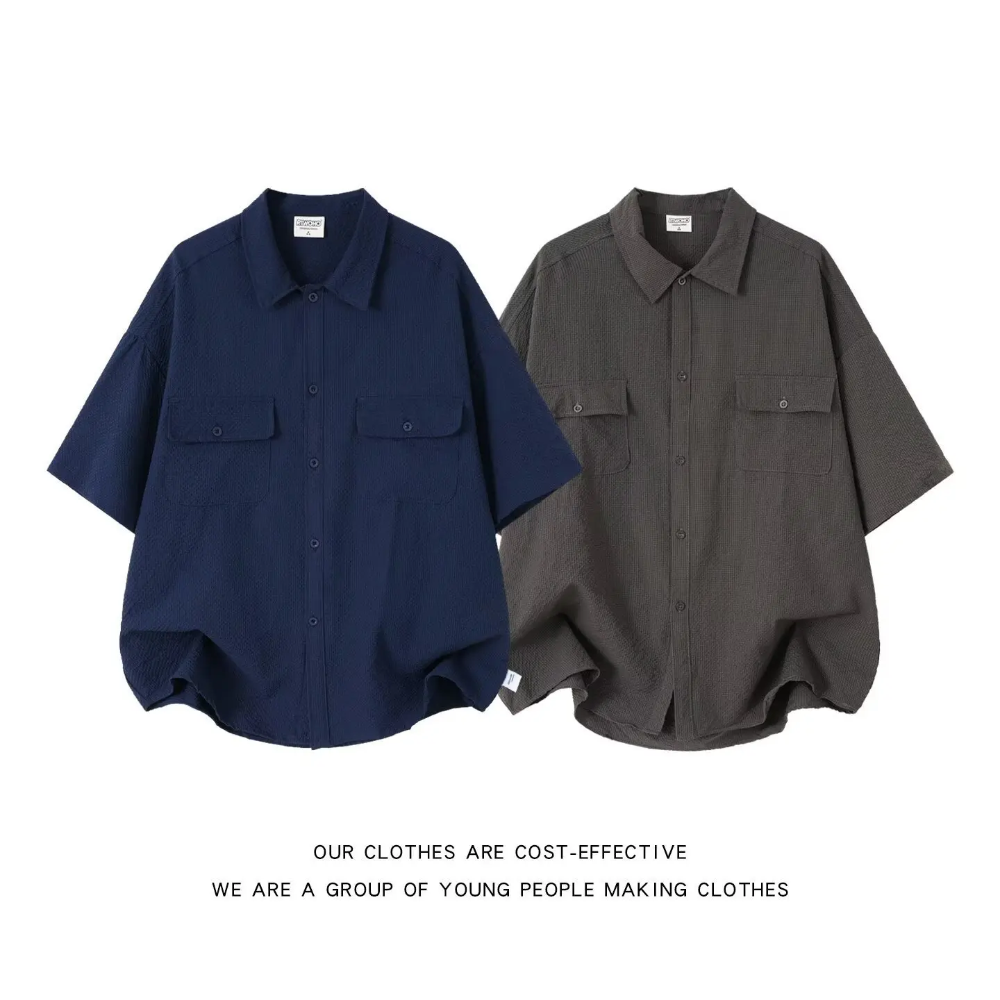 Tooling Lapel Collar Short-sleeved Shirt 2026 Men's Summer Thin Loose Double Pockets Simple and Versatile Trendy Shirt
Tooling Lapel Collar Short-sleeved Shirt 2026 Men's Summer Thin Loose Double Pockets Simple and Versatile Trendy Shirt