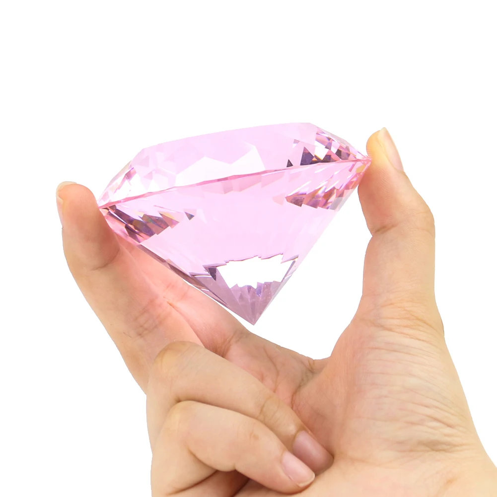 80MM Pink Diamond Shape Cone Glass Crystal Crafts Faceted Prism Chandelier Parts Sun Catcher Wedding Cosplay Party Prop Decor
80MM Pink Diamond Shape Cone Glass Crystal Crafts Faceted Prism Chandelier Parts Sun Catcher Wedding Cosplay Party Prop Decor