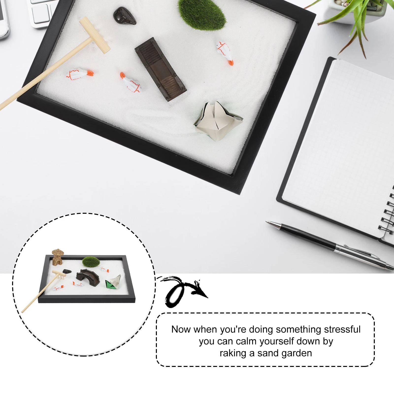 1 set 3D Zen nament Resin Microlandscape Decor Desktop Sand Garden Meditation Aid Sandbox Model Household Adornment
1 set 3D Zen nament Resin Microlandscape Decor Desktop Sand Garden Meditation Aid Sandbox Model Household Adornment