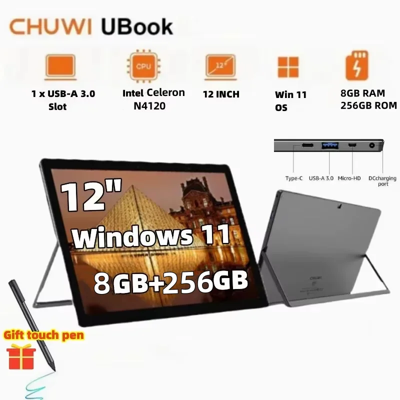 Windows 11 CWI535 UBook 12 дюймов планшет Celeron N4120 LPDDR3 8 ГБ ОЗУ 256 ГБ SSD ПЗУ 2K IPS HDMI 8800 мАч 1 x USB-A 3.0
Windows 11 CWI535 UBook 12 дюймов планшет Celeron N4120 LPDDR3 8 ГБ ОЗУ 256 ГБ SSD ПЗУ 2K IPS HDMI 8800 мАч 1 x USB-A 3.0