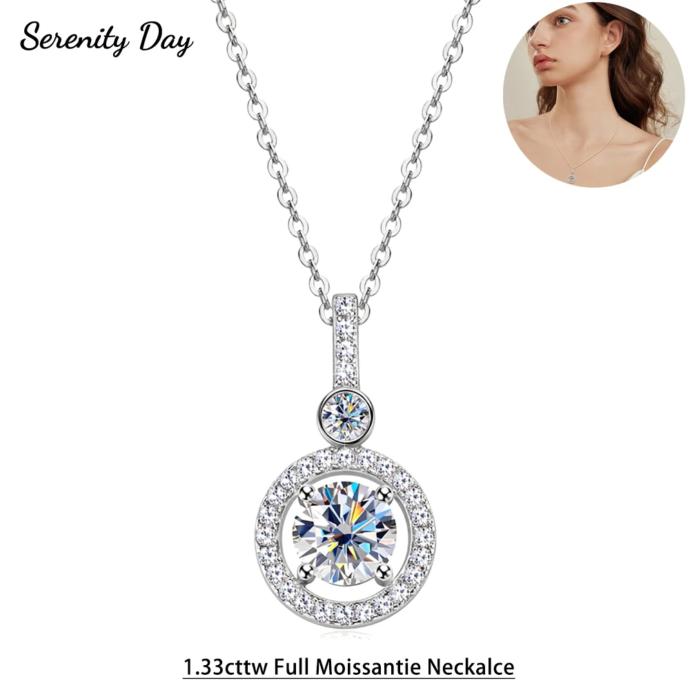 Serenity D Color 1.33cttw Real Moissanite Pendant Necklace For Women S925 Silver Lab Diamond Neck Chain Plated 18K Fine Jewelry
Serenity D Color 1.33cttw Real Moissanite Pendant Necklace For Women S925 Silver Lab Diamond Neck Chain Plated 18K Fine Jewelry