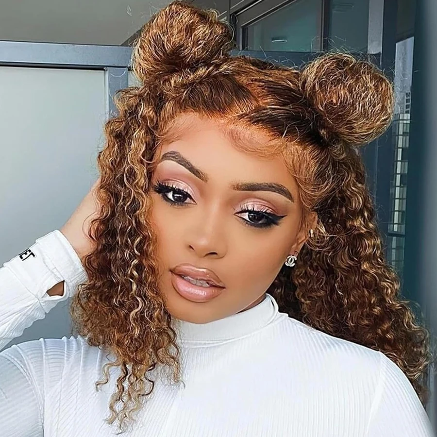 Honey Blonde Short Curly Bob Wig Human Hair Ombre Lace Front Wigs Human Hair Pre Plucked 13x4 Highlight HD Lace Frontal Wig 200% Density 4/27 Colored Deep Curly Virgin Wigs for Women(12 Inch)
Honey Blonde Short Curly Bob Wig Human Hair Ombre Lace Front Wigs Human Hair Pre Plucked 13x4 Highlight HD Lace Frontal Wig 200% Density 4/27 Colored Deep Curly Virgin Wigs for Women(12 Inch)