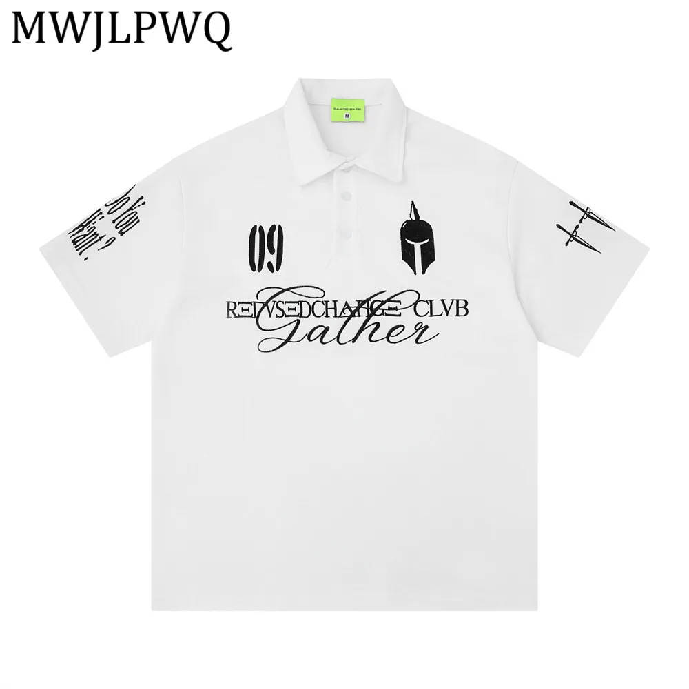 MWJLPWQ American Street Style Letter Embroidered T-shirts Short-Sleeved Top For Men Loose Casual Sports Summer Lapel Tops 15247
MWJLPWQ American Street Style Letter Embroidered T-shirts Short-Sleeved Top For Men Loose Casual Sports Summer Lapel Tops 15247