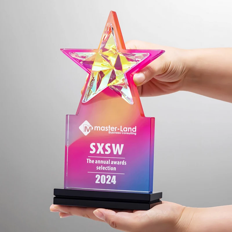 Customized Colorful Crystal Trophy Company Annual Meeting Excellent Employee Souvenirs Home Decoration Craft Lettering Medal 1Pc
Customized Colorful Crystal Trophy Company Annual Meeting Excellent Employee Souvenirs Home Decoration Craft Lettering Medal 1Pc