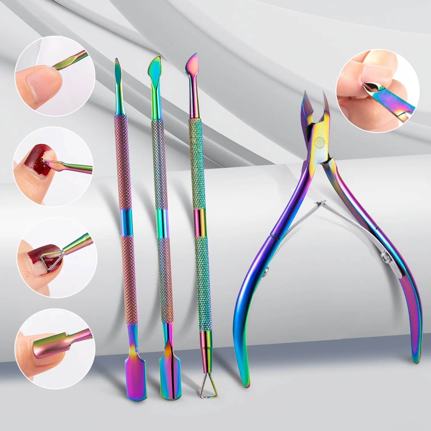 4 pieces of nail cuticle scissors nail cuticle push set color stainless steel nail cuticle forceps remove dead nail gel
4 pieces of nail cuticle scissors nail cuticle push set color stainless steel nail cuticle forceps remove dead nail gel
