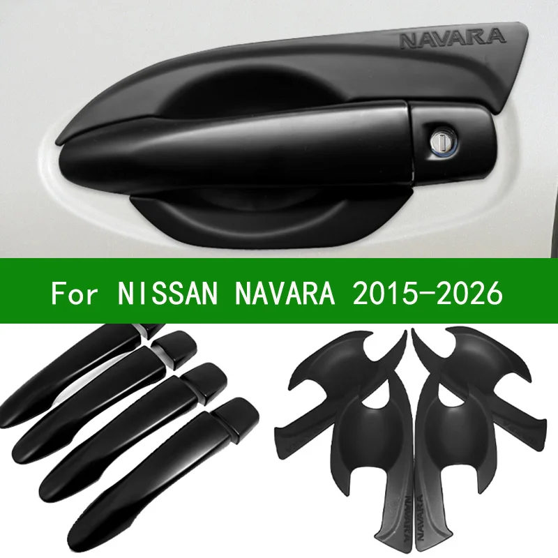Matte Black Car Side Door Handle Bowl Covers Trim for NISSAN NAVARA NP300 2015-2026 Set of 4 Accessories
Matte Black Car Side Door Handle Bowl Covers Trim for NISSAN NAVARA NP300 2015-2026 Set of 4 Accessories