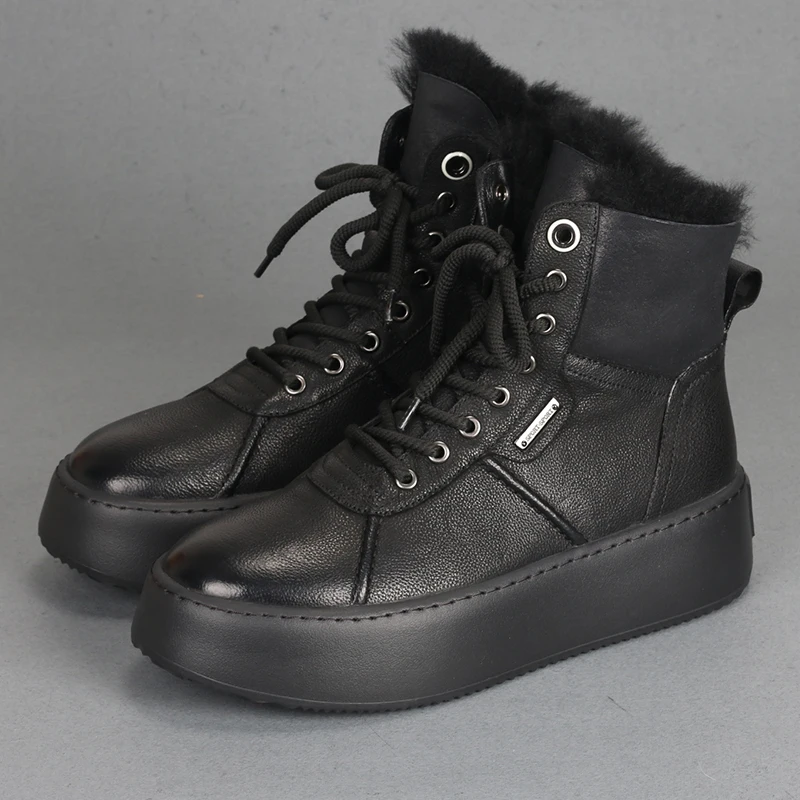 Winter Sheepskin Wool Integrated Snow Boots With Thick Soles High Collar Plush Insulation Fashionable Versatile Comfortable Stur
Winter Sheepskin Wool Integrated Snow Boots With Thick Soles High Collar Plush Insulation Fashionable Versatile Comfortable Stur