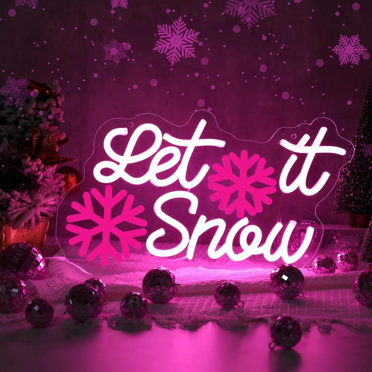 Неоновая вывеска «Let It Snow» для зимнего декора дома, окон, USB-светодиодная неоновая лампа с регулировкой яркости для семейных встреч, спальни, камина, вечеринок
Неоновая вывеска «Let It Snow» для зимнего декора дома, окон, USB-светодиодная неоновая лампа с регулировкой яркости для семейных встреч, спальни, камина, вечеринок