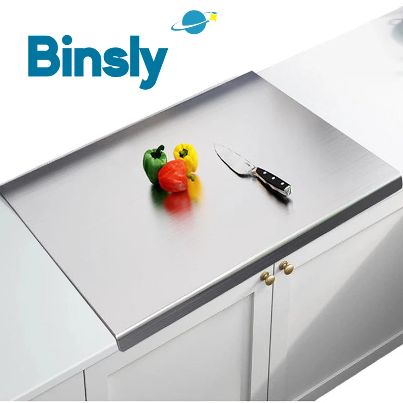 Кухонная разделочная доска из нержавеющей стали, бытовая утолщенная многофункциональная разделочная доска для теста, фруктов, овощей, резки
Кухонная разделочная доска из нержавеющей стали, бытовая утолщенная многофункциональная разделочная доска для теста, фруктов, овощей, резки