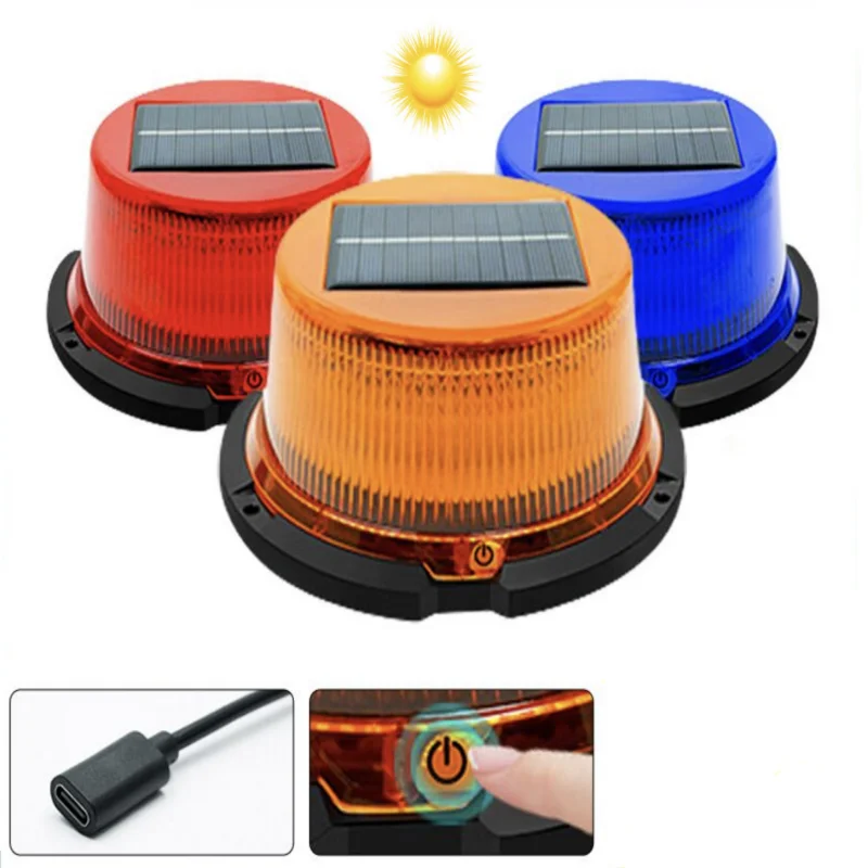 Solar Warning Lights Charging Day Auto Night Flashing Safety Emergency Strobe Beacon Lights with Touch Switch Type Signal Lamp
Solar Warning Lights Charging Day Auto Night Flashing Safety Emergency Strobe Beacon Lights with Touch Switch Type Signal Lamp