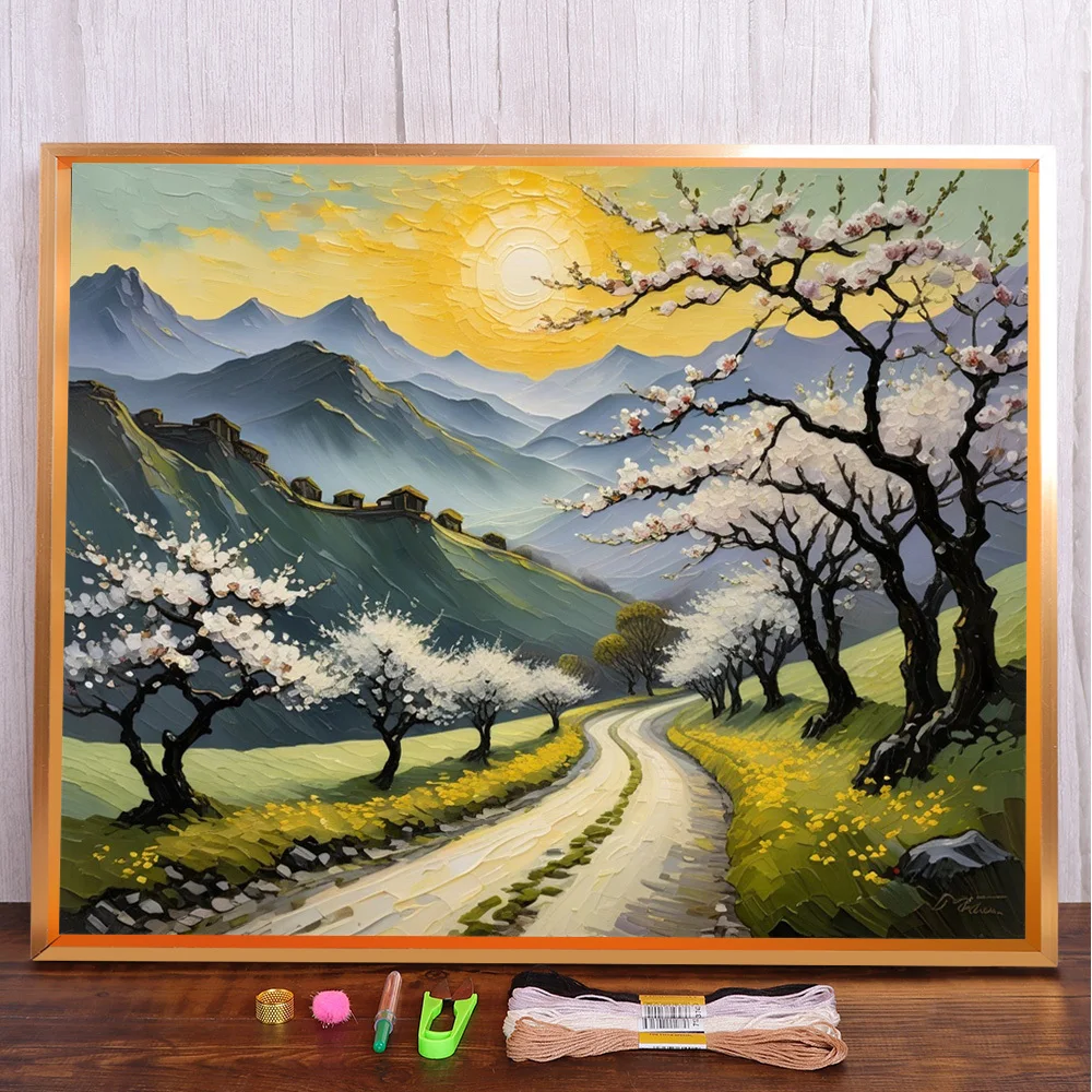 Landscape Sunset Flower Cross Stitch Complete Kit Embroidery Painting Handiwork Craft Handicraft Home Decor Wholesale Design
Landscape Sunset Flower Cross Stitch Complete Kit Embroidery Painting Handiwork Craft Handicraft Home Decor Wholesale Design