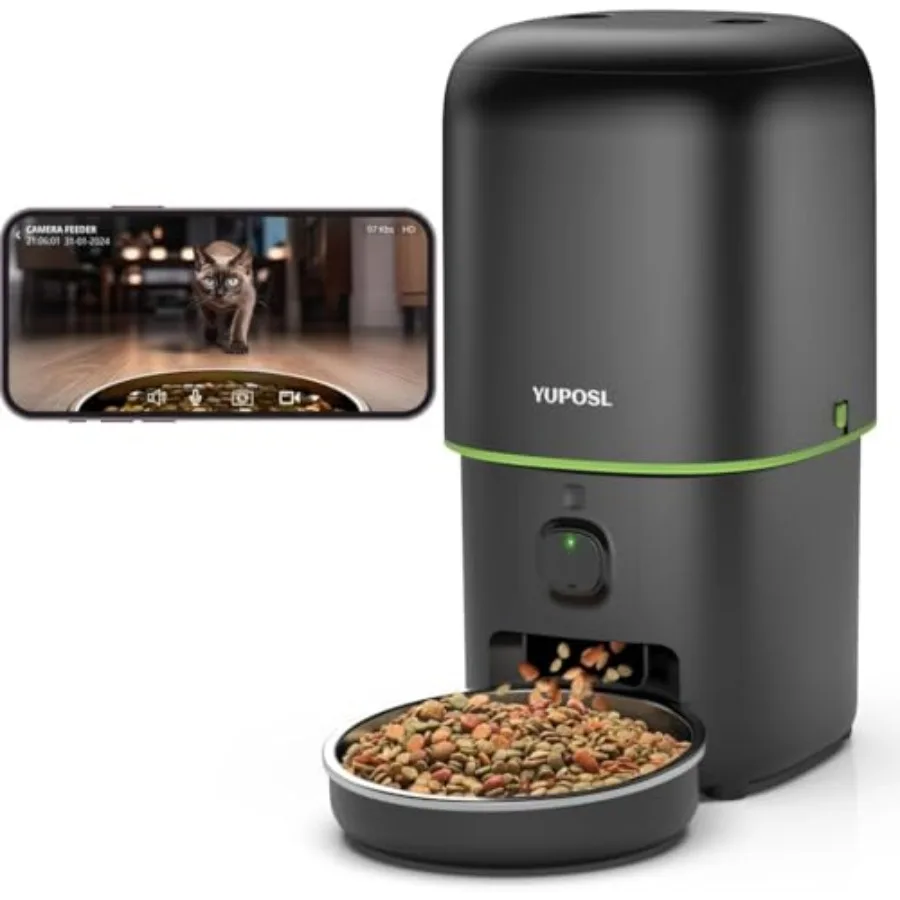 Automatic Cat Feeder with Camera 5G WiFi 1080P HD Video Night Vision 1-15 Meals 1-99 Portions 2-Way Audio Keeps Food Fresh 4L T
Automatic Cat Feeder with Camera 5G WiFi 1080P HD Video Night Vision 1-15 Meals 1-99 Portions 2-Way Audio Keeps Food Fresh 4L T