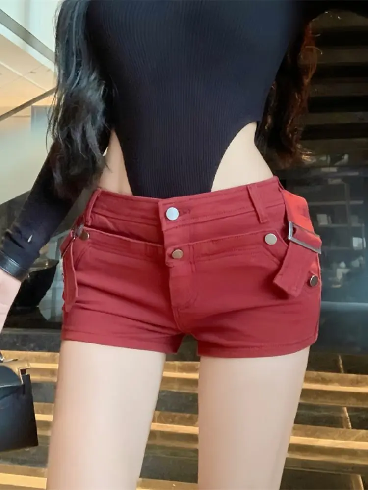 Шорты-джинсы Spice Girl Design Sense красные с высокой талией, летние, новинка 2026, в стиле Y2K, облегающие, с эффектом утягивания бедер, женские
Шорты-джинсы Spice Girl Design Sense красные с высокой талией, летние, новинка 2026, в стиле Y2K, облегающие, с эффектом утягивания бедер, женские