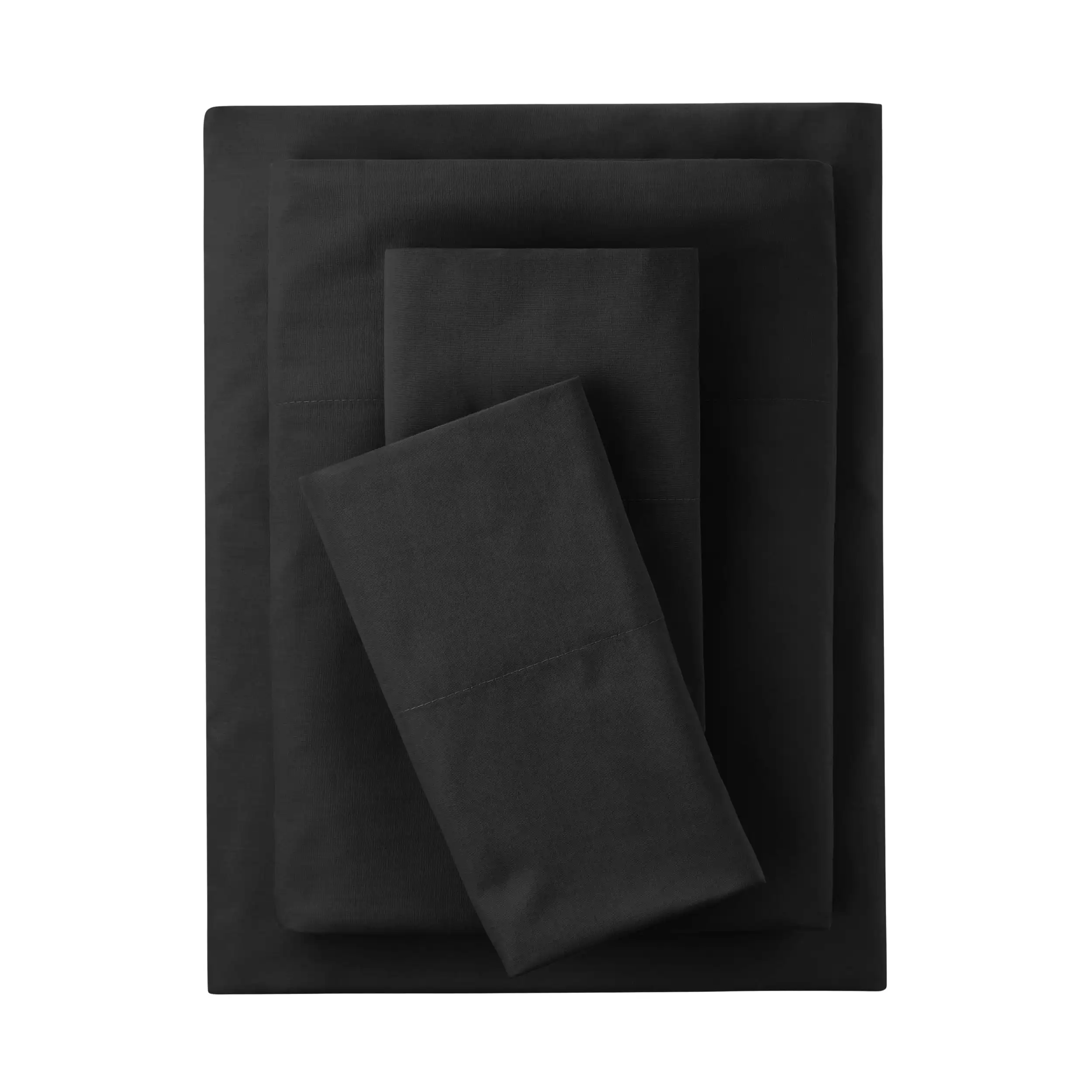 4-Piece 300 Thread Count Rich Black CVC Cotton Blend Bed Sheet Set, Queen , Adult / Teen
4-Piece 300 Thread Count Rich Black CVC Cotton Blend Bed Sheet Set, Queen , Adult / Teen