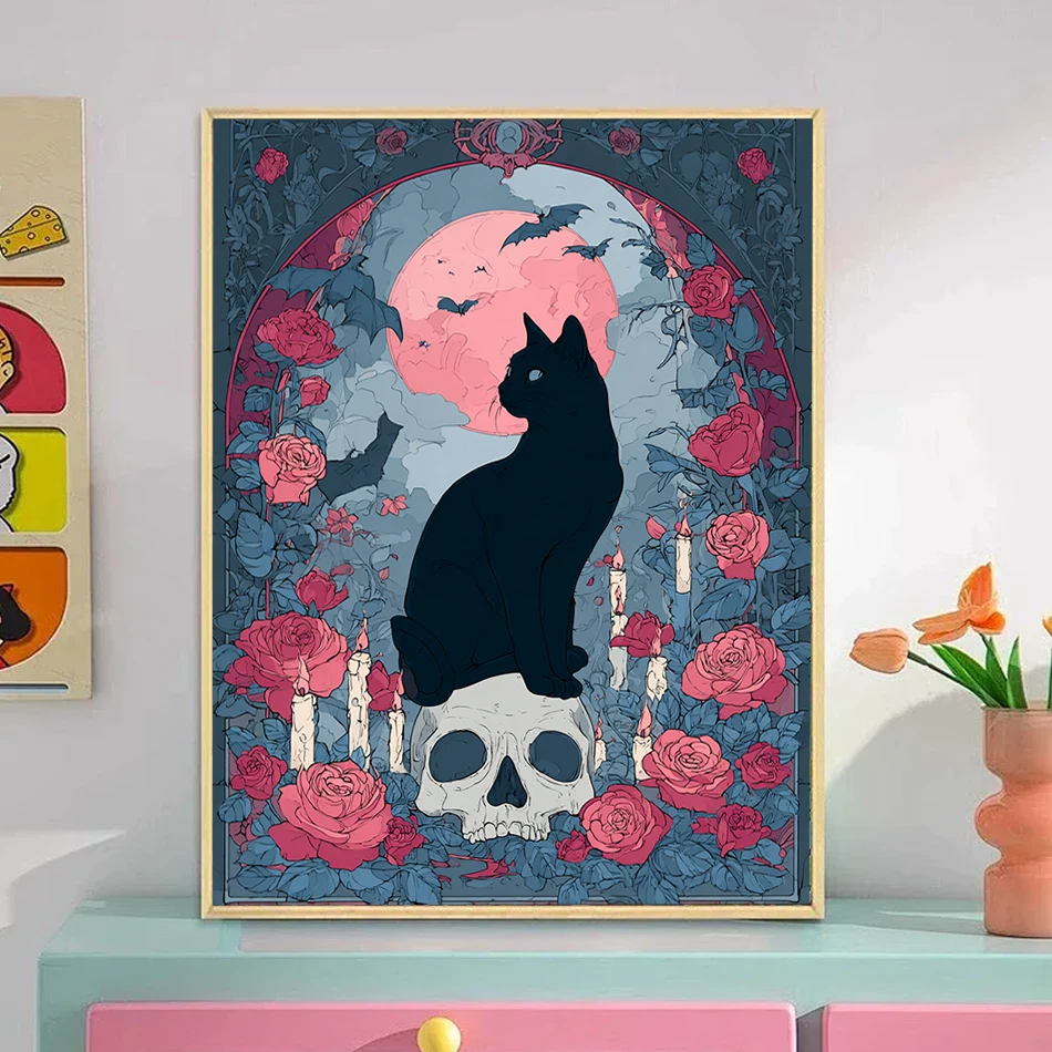 SDOYUNO Painting By Numbers For Drawing Acrylic Animals Abstract black cat with red background Handmade Paint Kit Oil Home Decor 
SDOYUNO Painting By Numbers For Drawing Acrylic Animals Abstract black cat with red background Handmade Paint Kit Oil Home Decor