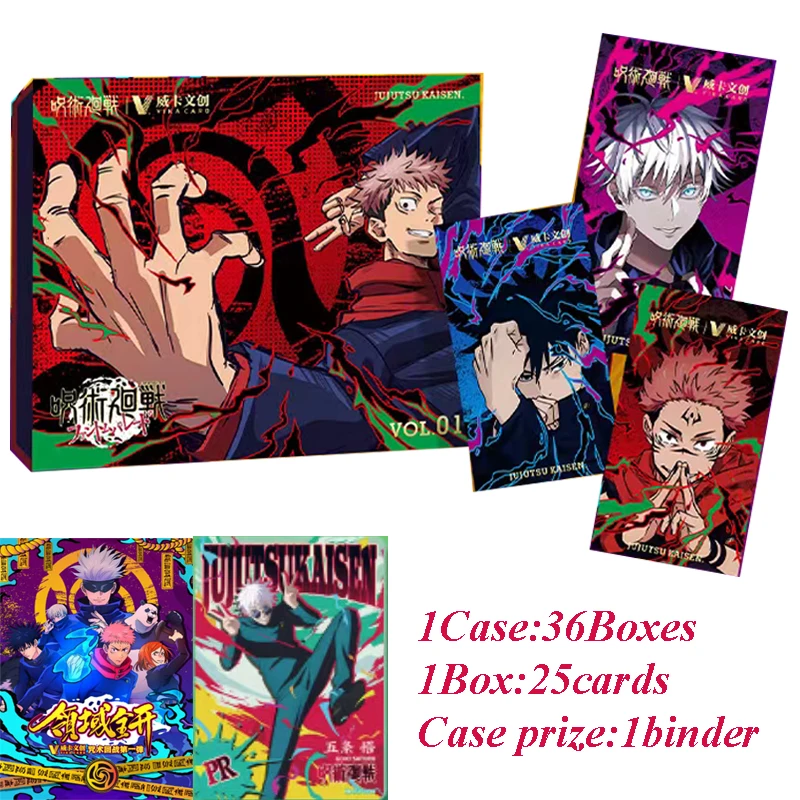 New Jujutsu Kaisen Collection Cards Vika Anime Figures Gojo Satoru Fushiguro Megumi Itadori Yuji Warlock Comic Tcg Game Card Toy
New Jujutsu Kaisen Collection Cards Vika Anime Figures Gojo Satoru Fushiguro Megumi Itadori Yuji Warlock Comic Tcg Game Card Toy
