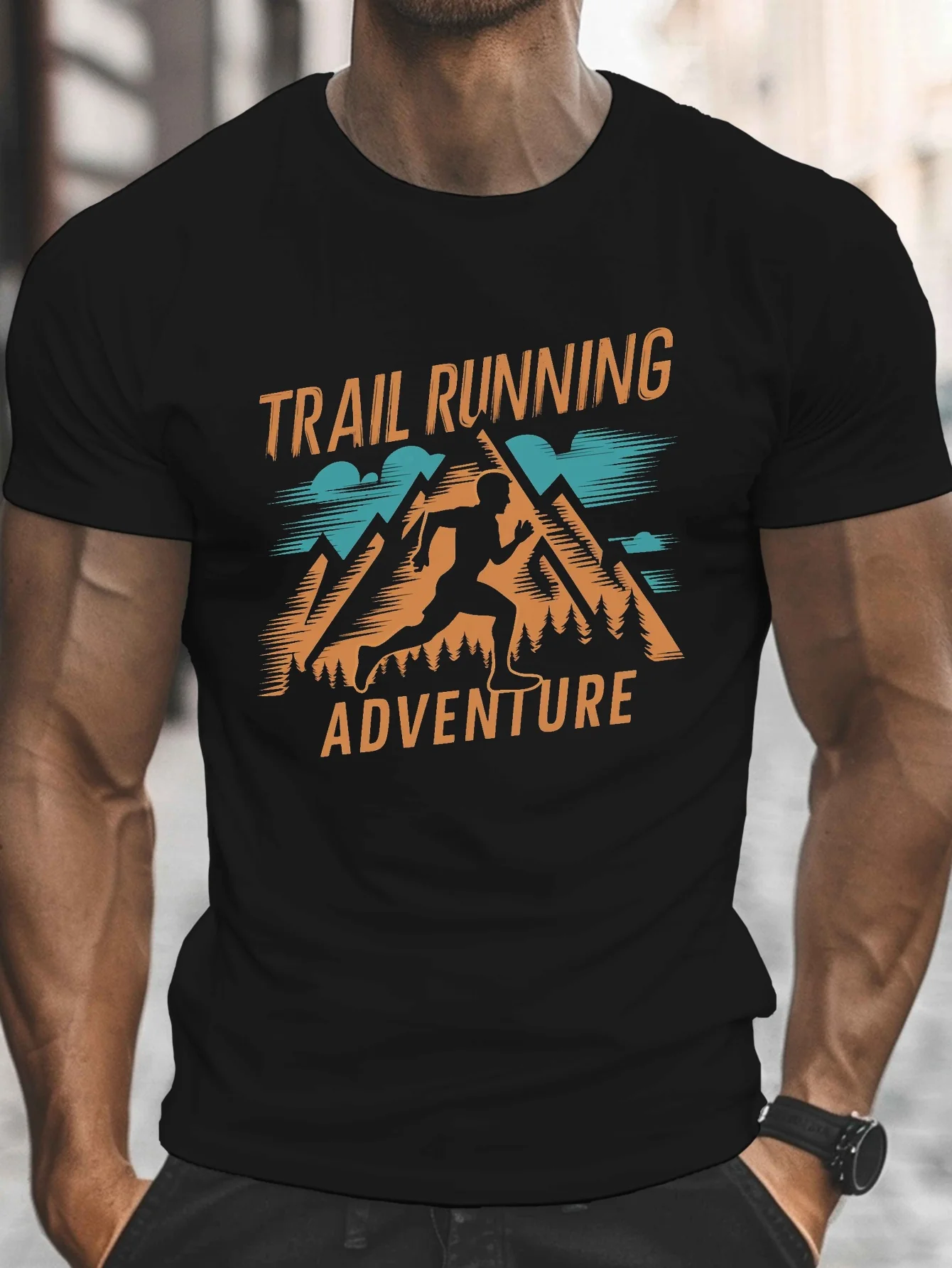 Men'S Trail Running Adventure Graphic Tee, Casual Crew Neck Short Sleeve T-Shirt, 100% Polyester Knit Fabric
Men'S Trail Running Adventure Graphic Tee, Casual Crew Neck Short Sleeve T-Shirt, 100% Polyester Knit Fabric