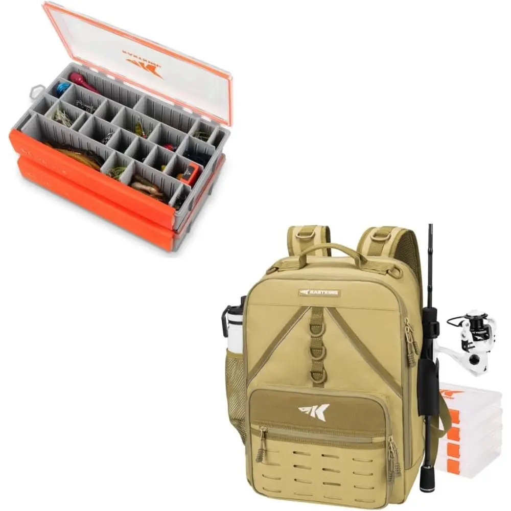 Рыболовный рюкзак Karrishing с держателем для удочки и водонепроницаемым ящиком для снастей HyperSeal 3700, 2 шт.
Рыболовный рюкзак Karrishing с держателем для удочки и водонепроницаемым ящиком для снастей HyperSeal 3700, 2 шт.